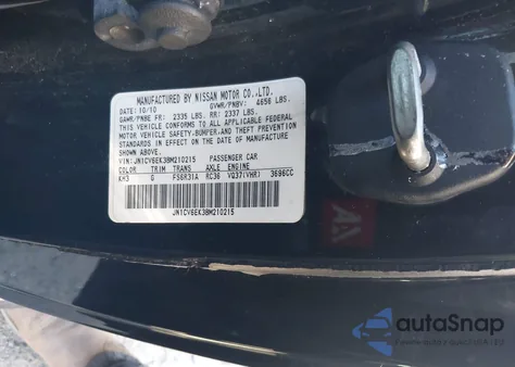 2011 Infiniti G37 Sport из США, поврежденный, VIN JN1CV6EK3BM210215